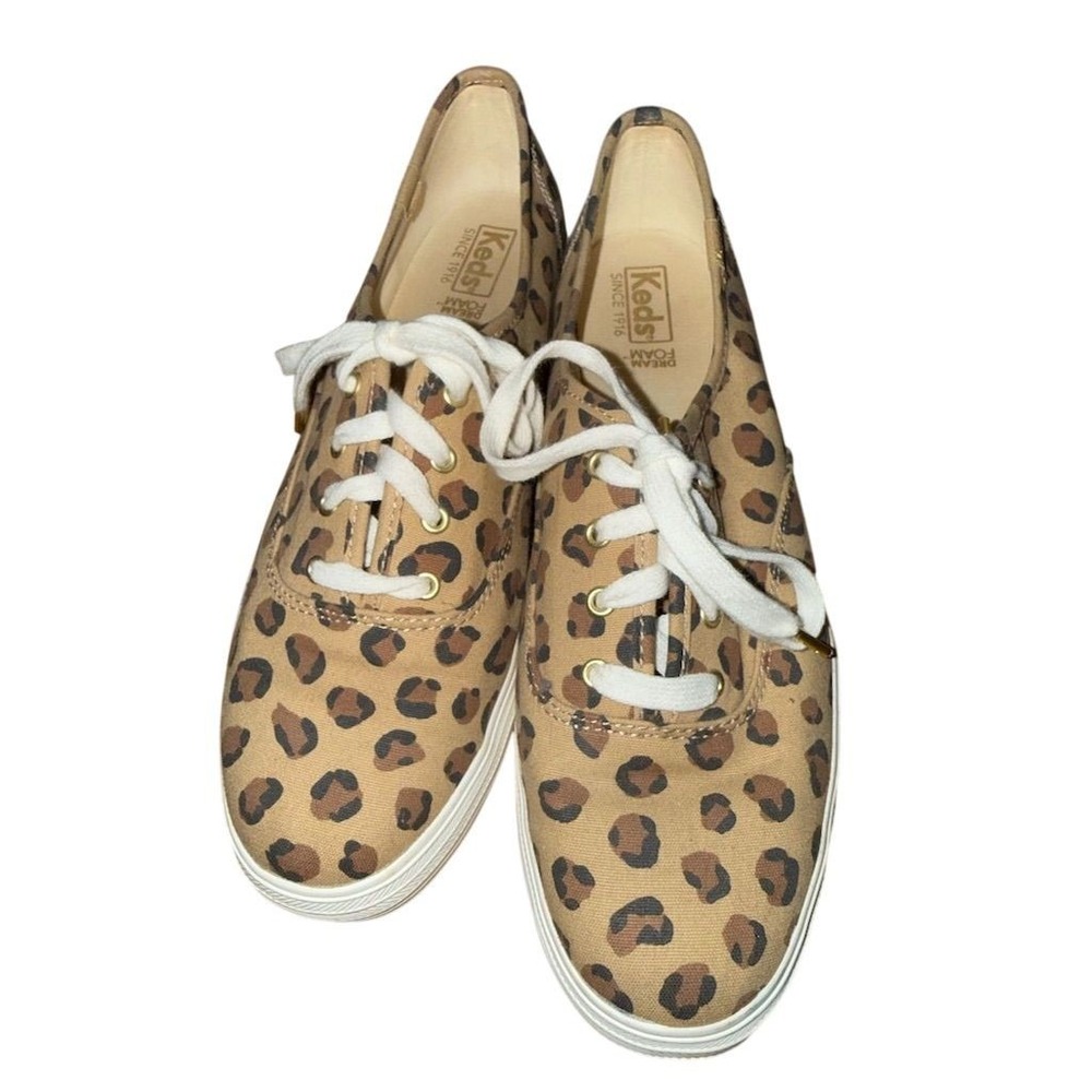 Mob wife Keds Women's Leopard animal  Print Canvas‎ Sneakers Size 9.5 Multicolor
